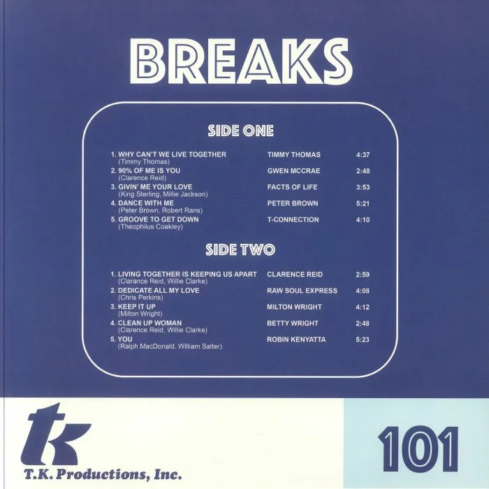 Обратная сторона обложки — VARIOUS — TK Breaks 101
