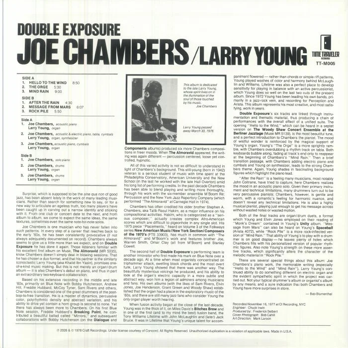 Обратная сторона обложки — Joe CHAMBERS / LARRY YOUNG — Double Exposure (remastered)