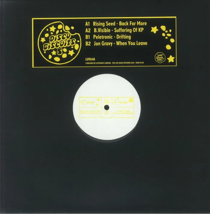 Front cover — RISING SEED / B VISIBLE / PELETRONIC / JON GRAVY — Disco Biscuits 5