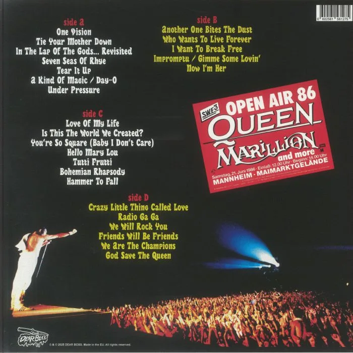 Back cover — QUEEN — Reigns The World: Live In Mannheim 1986