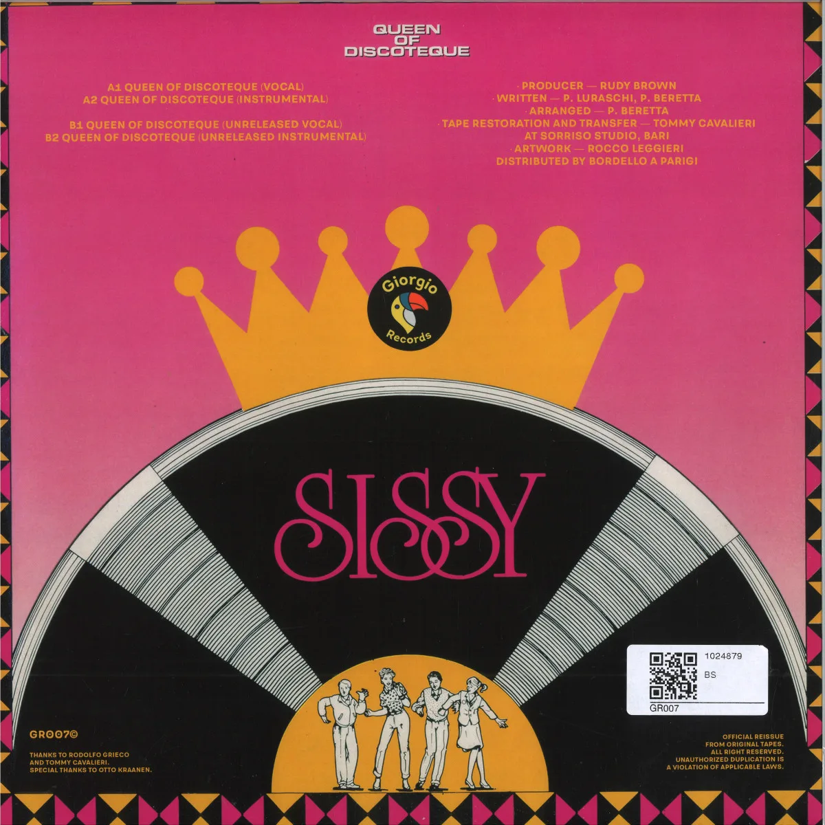 Back cover — Sissy — QUEEN OF DISCOTEQUE