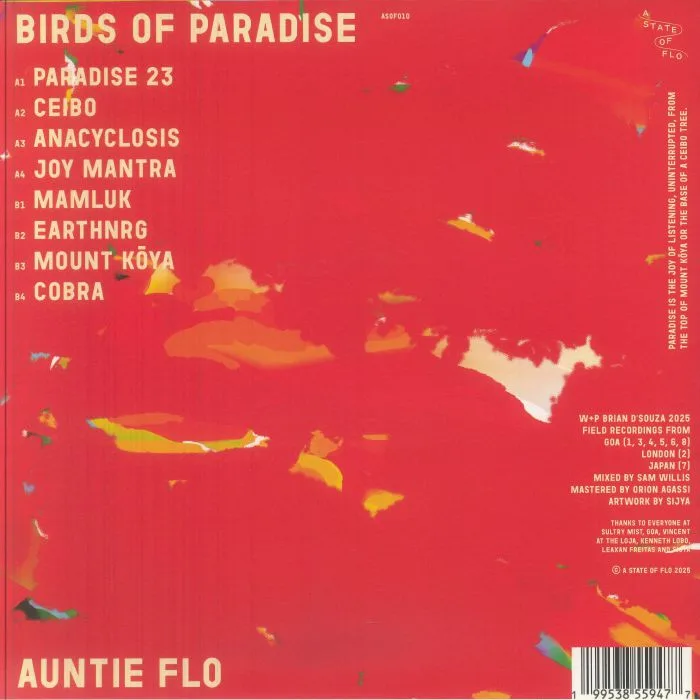 Обратная сторона обложки — AUNTIE FLO — Birds Of Paradise (repress)