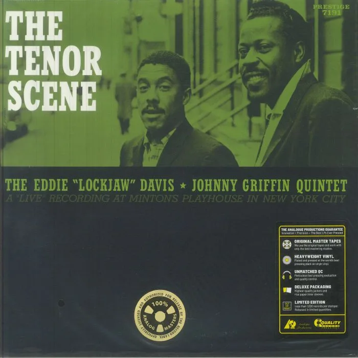 Front cover — Eddie Lockjaw DAVIS / JOHNNY GRIFFIN QUINTET — The Tenor Scene: A Live Recording At Minton's Playhouse (remastered)