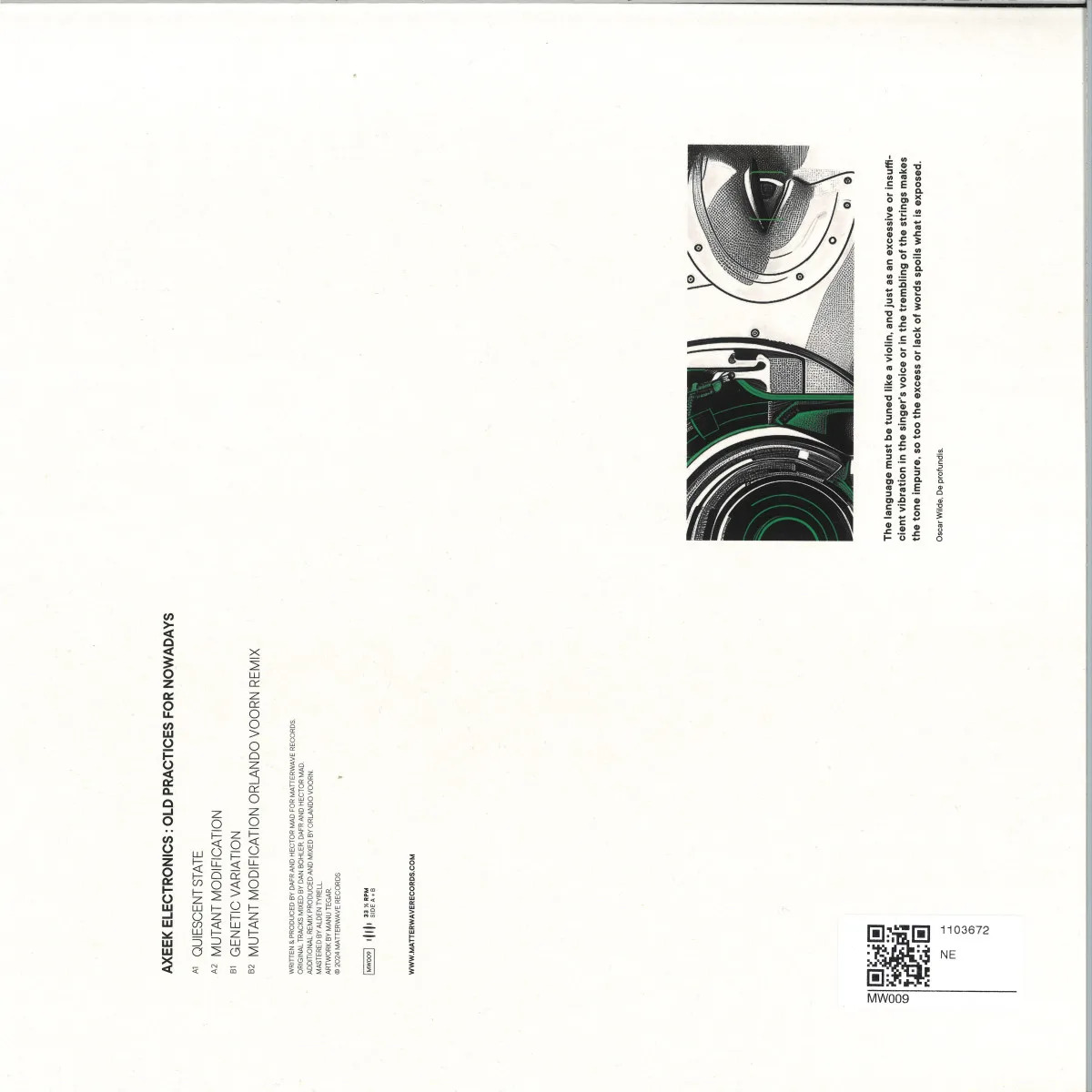 Back cover — Axeek Electronics,Orlando Voorn — Old Practices For Nowadays