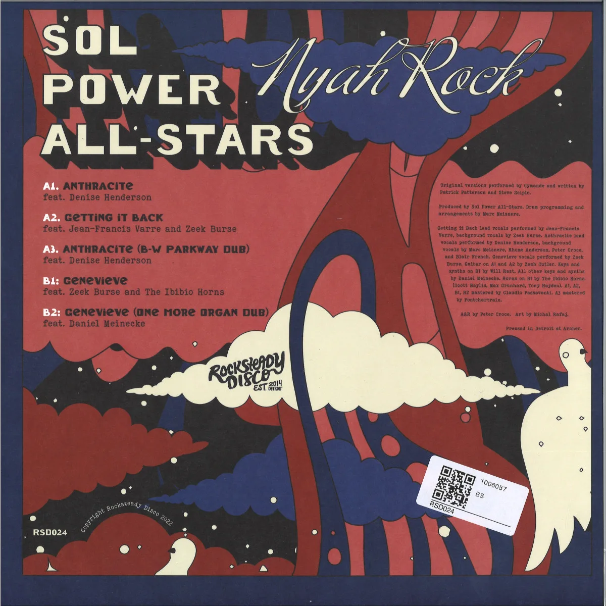 Обратная сторона обложки — Sol Power All Stars — Nyah Rock LP