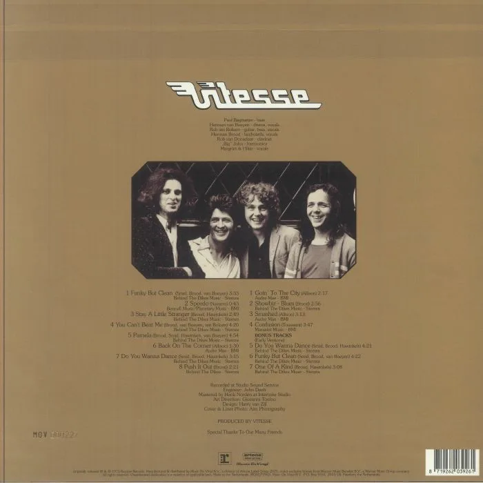 Back cover — VITESSE — Vitesse (50th Anniversary Expanded Edition)