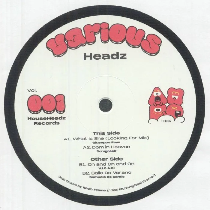 Front cover — Giuseppe FAVA / DOMGREEK / VICARI / SAMUELE DE SANTIS — Various Headz Vol 001