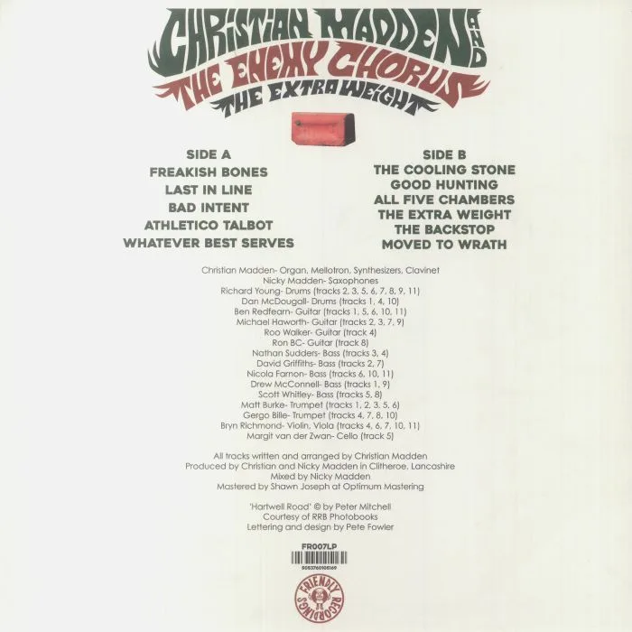 Обратная сторона обложки — Christian MADDEN / THE ENEMY CHORUS — The Extra Weight