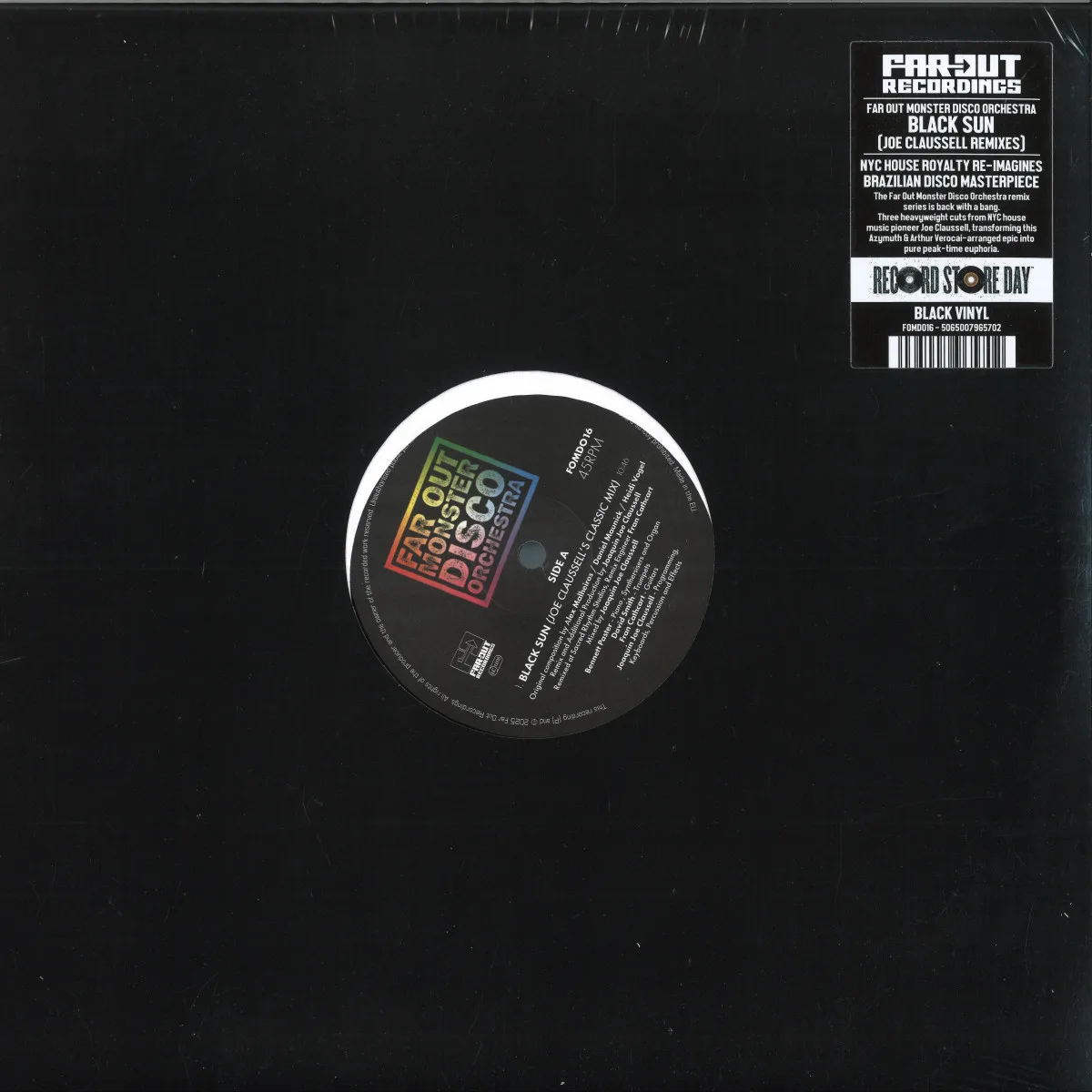 Front cover — Far Out Monster Disco Orchestra — Black Sun (Joaquin Joe Claussell Sacred Rhythm Remixes)