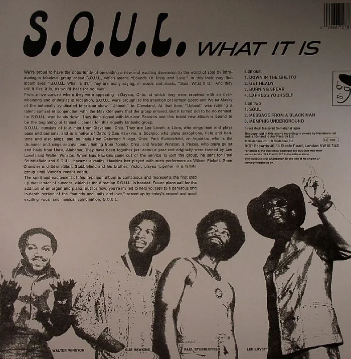 Обратная сторона обложки — SOUL — Soul What Is It?