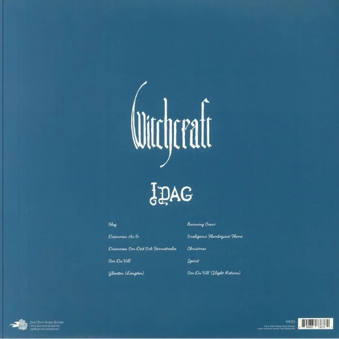 Back cover — WITCHCRAFT — Idag