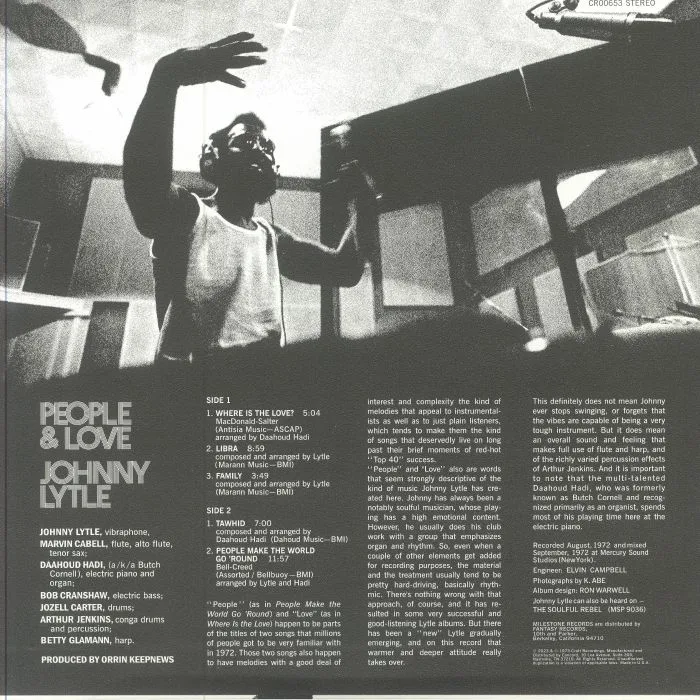 Back cover — Johnny LYTLE — People & Love (reissue)
