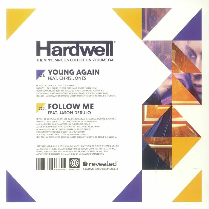 Back cover — HARDWELL — The Vinyl Singles Collection Volume 04