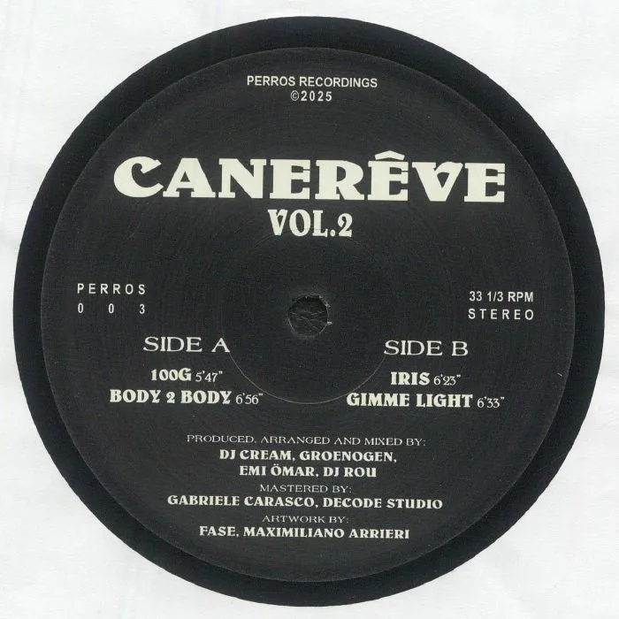 Front cover — DJ CREAM / GROENOGEN / EMI OMAR / DJ ROU — Canereve Vol 2