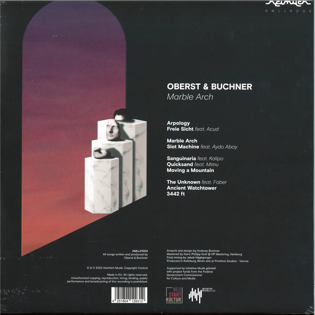 Back cover — Oberst&Buchner — Marble Arch 2x12"