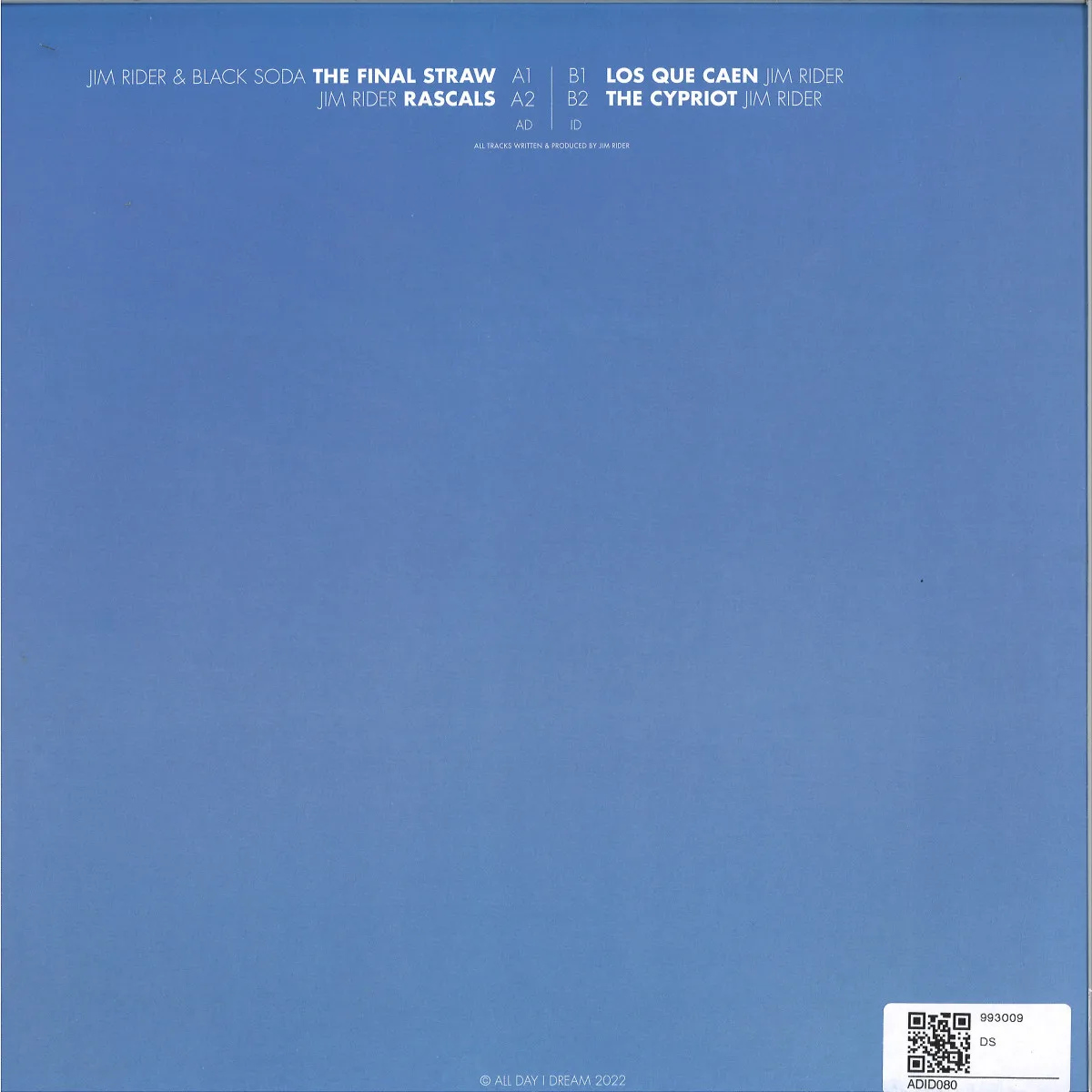 Back cover — Jim Rider — The Final Straw EP