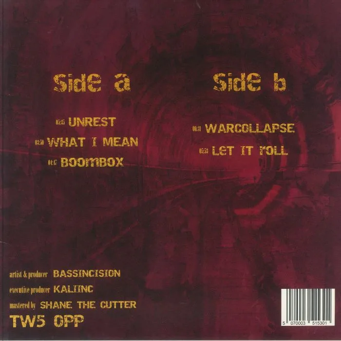 Back cover — BASSINCISION / KALIINC — Unrest