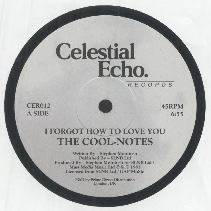Лицевая сторона обложки — The COOL NOTES — I Forgot How To Love You
