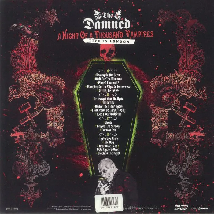 Back cover — The DAMNED — A Night Of A Thousand Vampires: Live In London