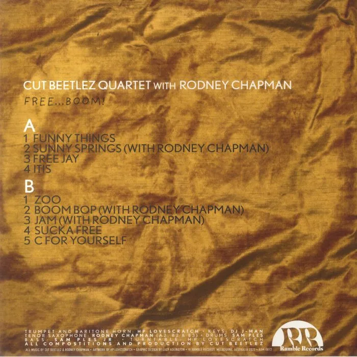 Back cover — CUT BEETLEZ QUARTET — Free Boom!