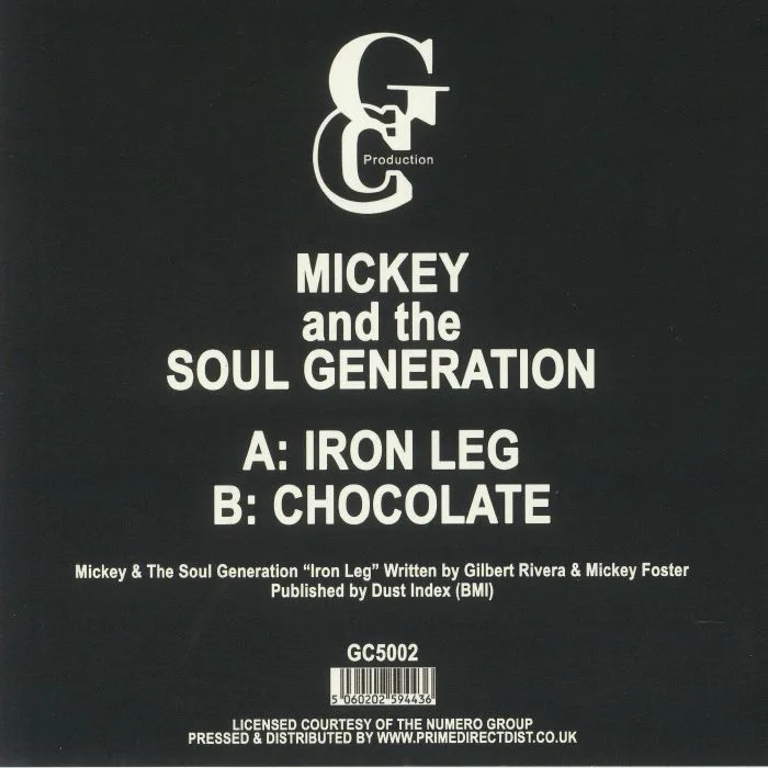 Обратная сторона обложки — MICKEY & THE SOUL GENERATION — Iron Leg (Record Store Day 2020)