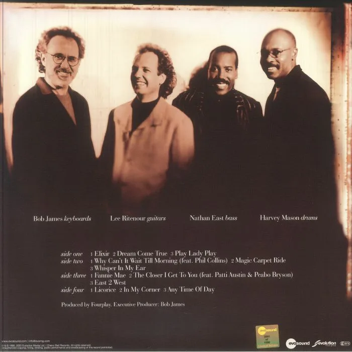 Обратная сторона обложки — FOURPLAY — Elixir (30th Anniversary Edition)