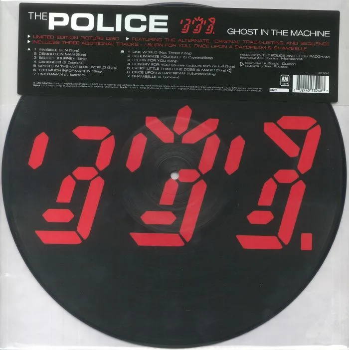 Лицевая сторона обложки — The POLICE — Ghost In The Machine (reissue)