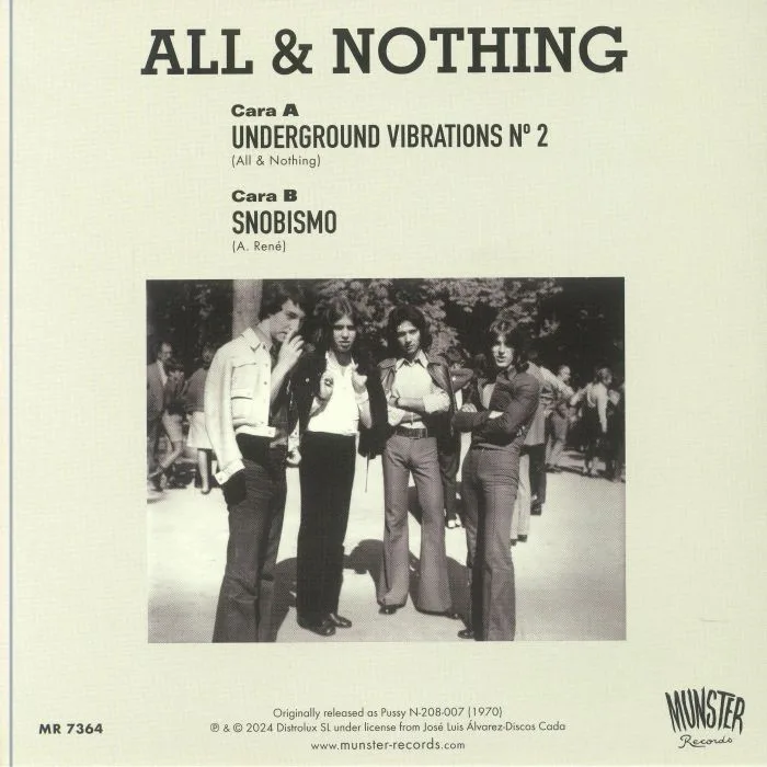 Обратная сторона обложки — ALL & NOTHING — Underground Vibrations No 2 (reissue)