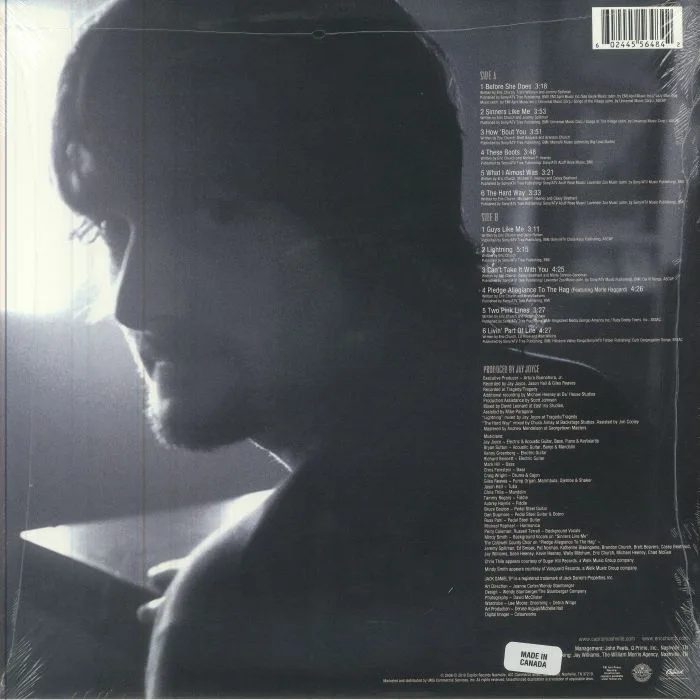 Обратная сторона обложки — Eric CHURCH — Sinners Like Me (reissue)