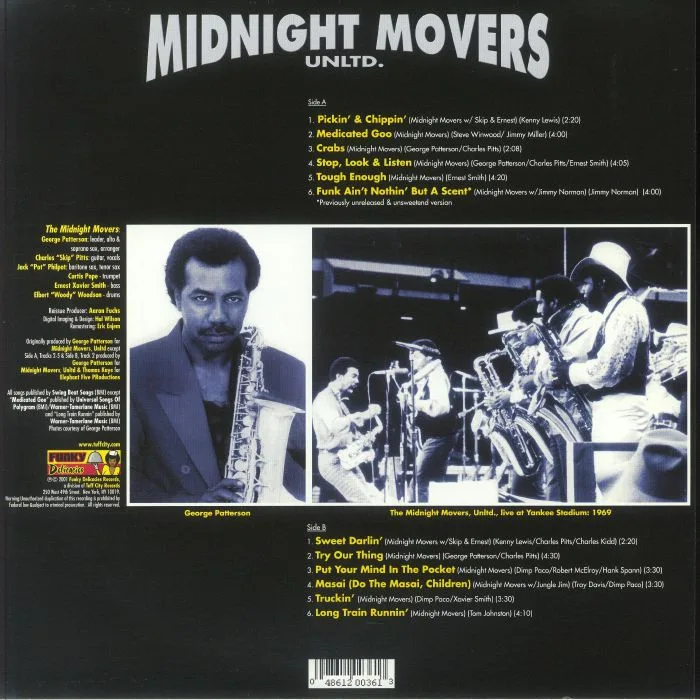 Обратная сторона обложки — MIDNIGHT MOVERS UNLTD — Truckin'