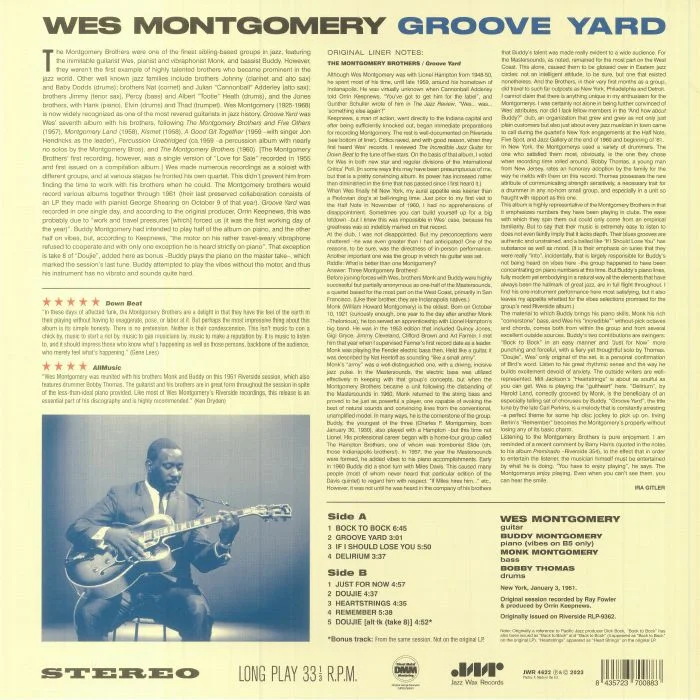 Обратная сторона обложки — Wes MONTGOMERY — Groove Yard (Collectors Edition)