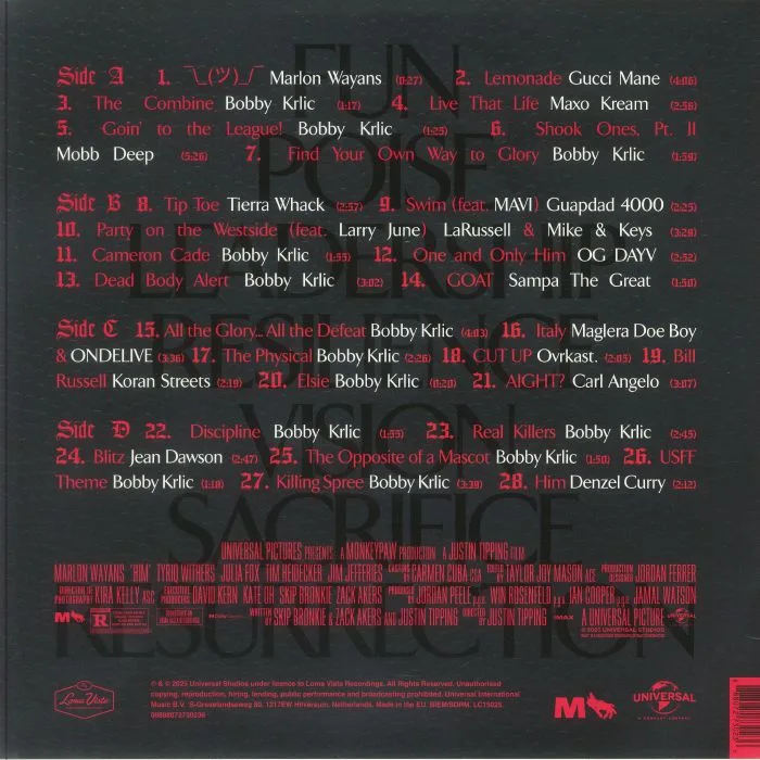 Обратная сторона обложки — Bobby KRLIC / VARIOUS — Him (Soundtrack)
