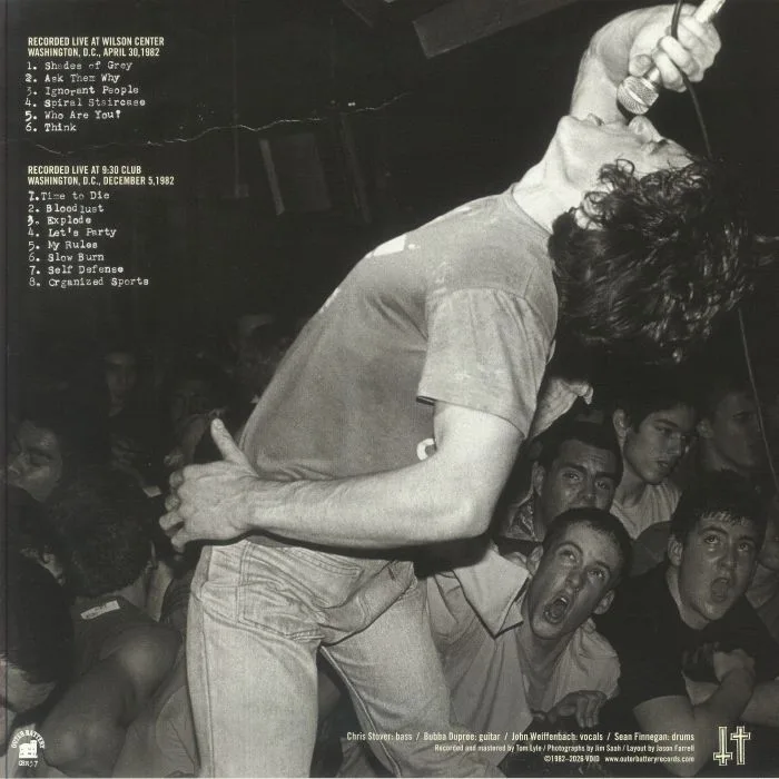 Back cover — VOID — Live 1982