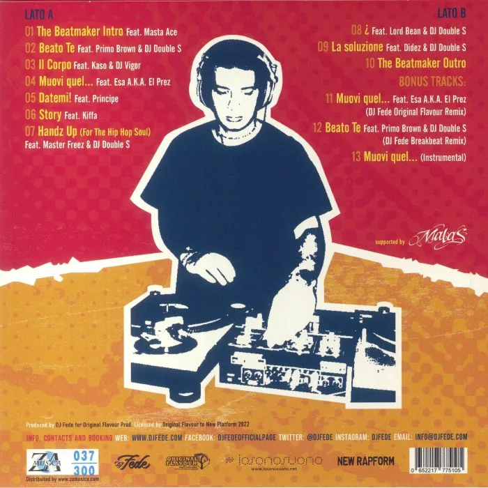 Обратная сторона обложки — DJ FEDE — The Beatmaker (deluxe edition)