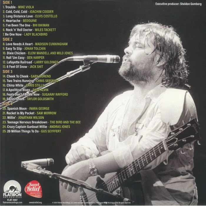 Back cover — VARIOUS — Long Distance Love: A Sweet Relief Tribute To Lowell George