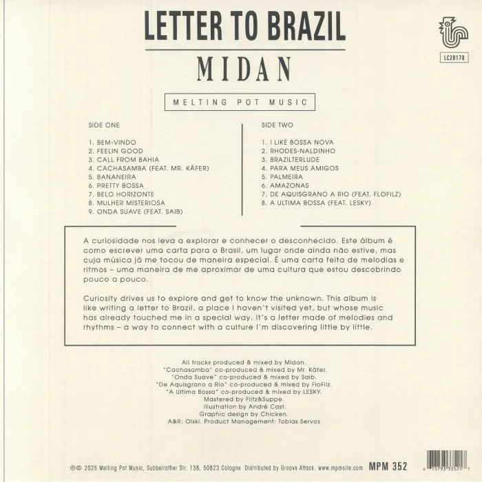 Обратная сторона обложки — MIDAN — A Letter To Brazil