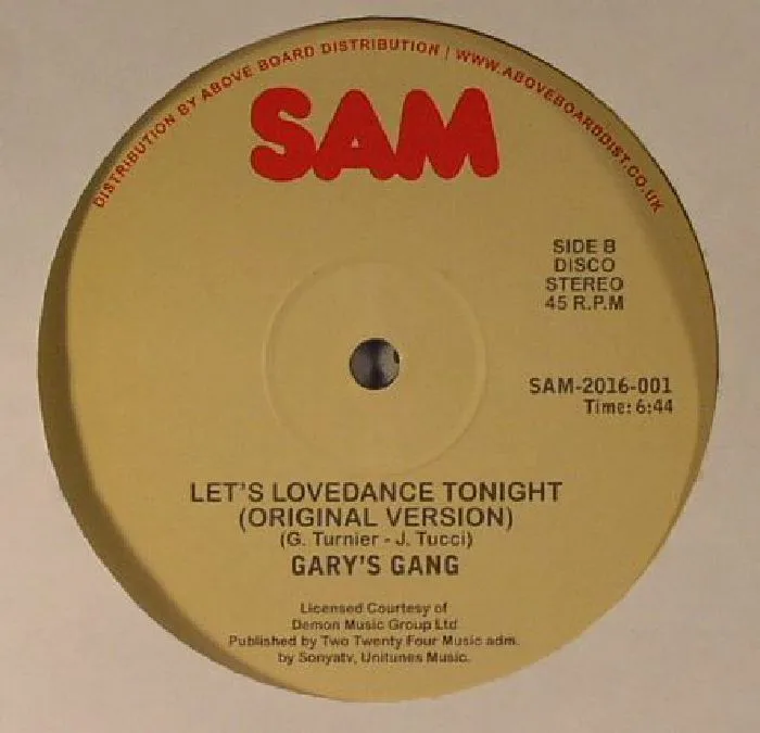 Обратная сторона обложки — GARY'S GANG — Let's Lovedance Tonight