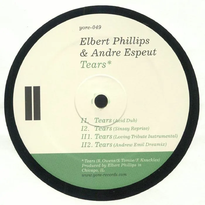 Лицевая сторона обложки — Elbert PHILIPS / ANDRE ESPEUT — Tears