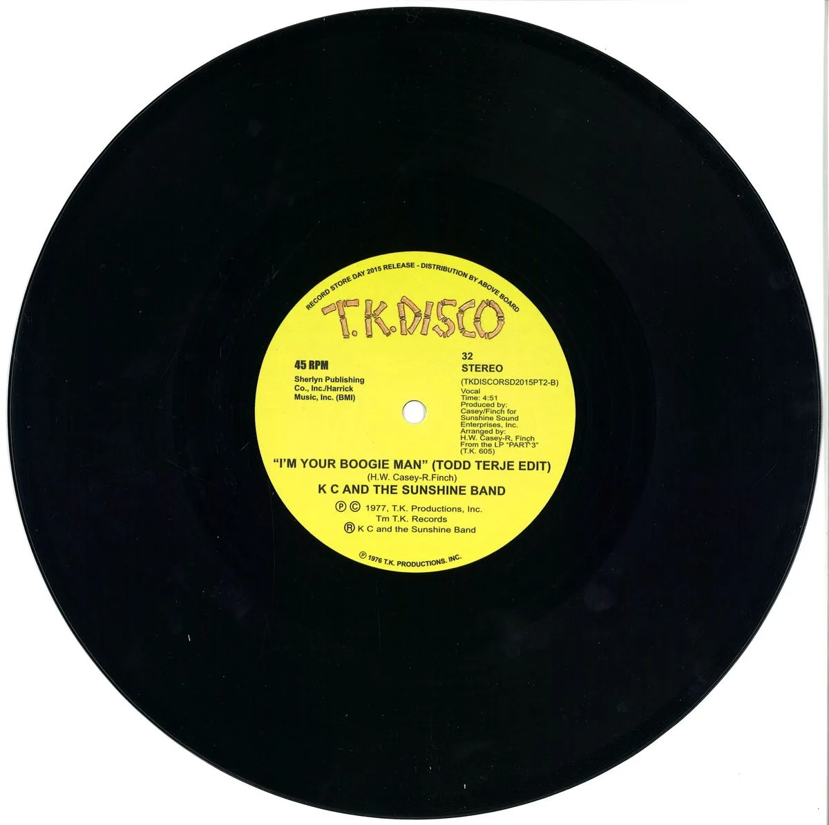 K C & The Sunshine Band — I'm Your Boogie Man (todd Terje Edit) (10")