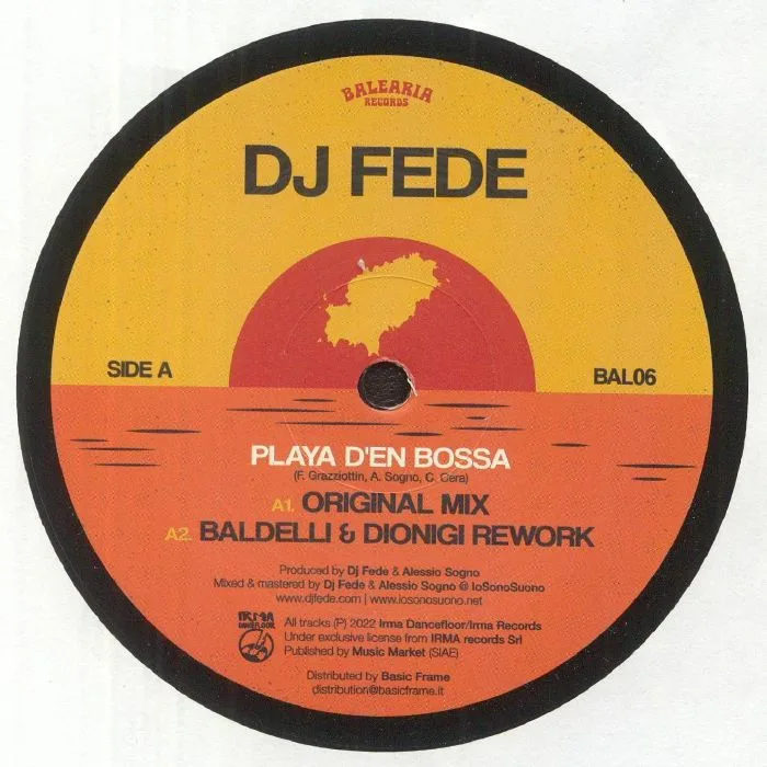 Front cover — DJ FEDE — Playa D'En Bossa
