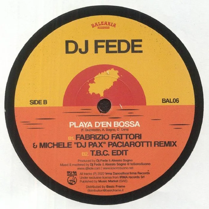Back cover — DJ FEDE — Playa D'En Bossa