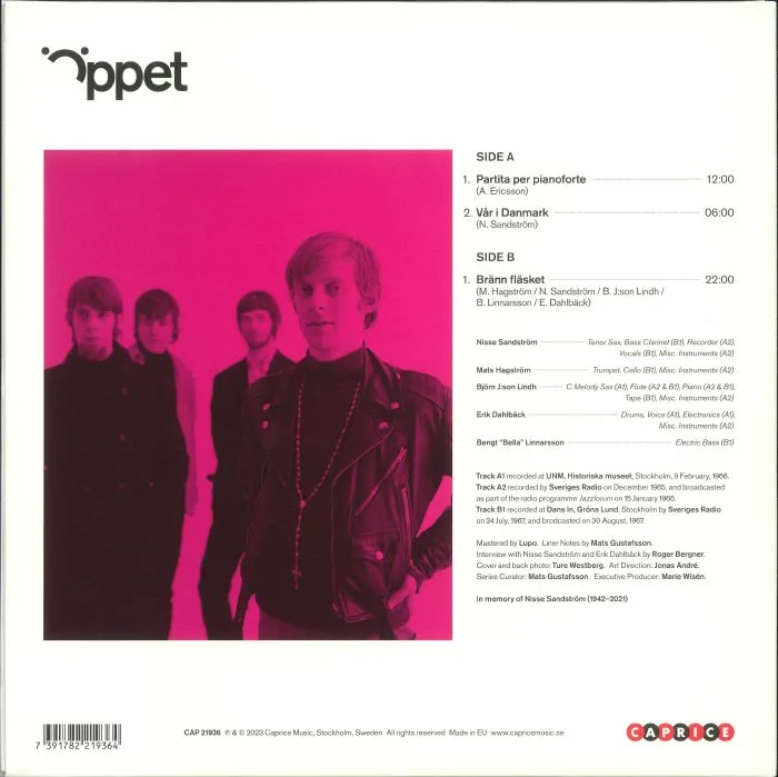 Back cover — NISSE SANDSTROM GROUP — Oppet Ett