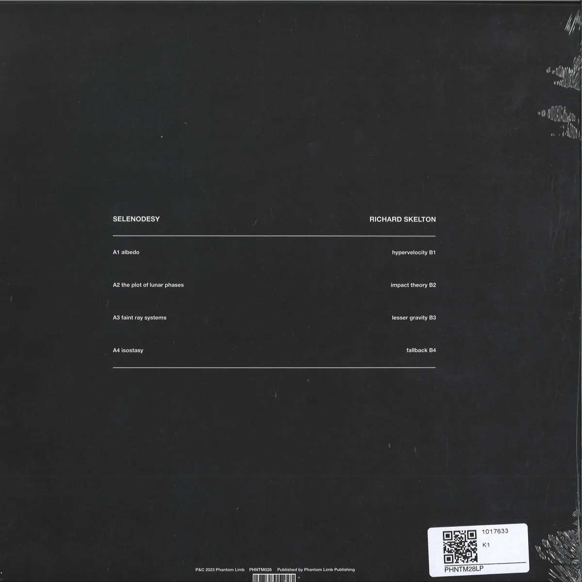 Обратная сторона обложки — Richard Skelton — Selenodesy LP