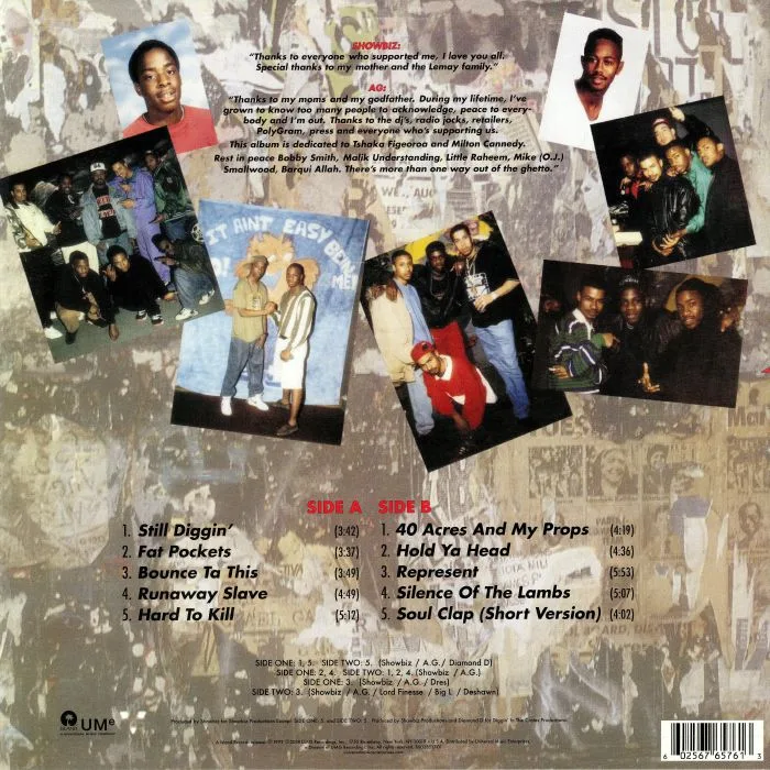 Обратная сторона обложки — SHOWBIZ / AG — Runaway Slave (reissue)