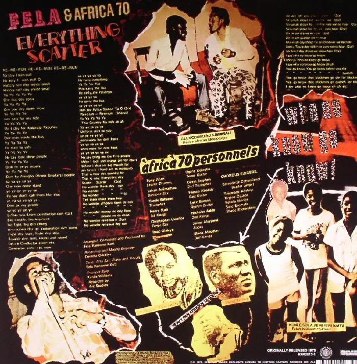 Обратная сторона обложки — Fela KUTI / AFRICA 70 — Everything Scatter