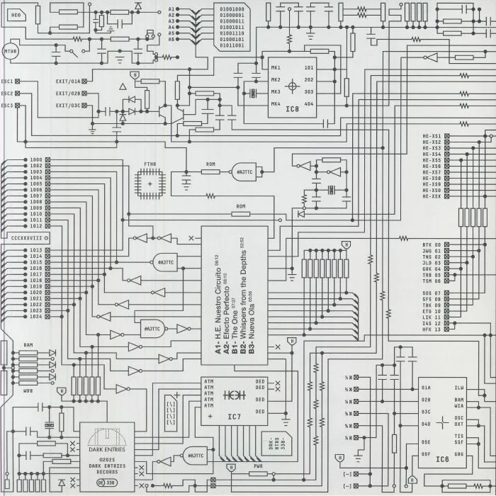 Обратная сторона обложки — HACKNEY ELECTRONICA — Synaptic Shadows: A Journey Through The Circuit