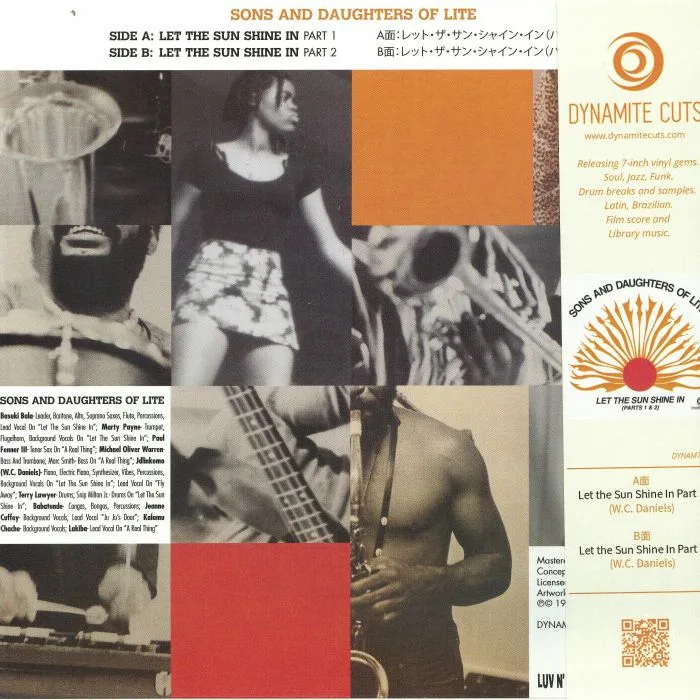 Back cover — SONS & DAUGHTERS OF LITE — Let The Sun Shine: Part 1 & 2 (Japanese Version)