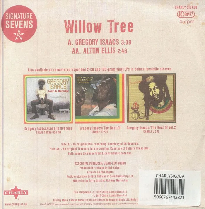 Back cover — Gregory ISAACS / ALTON ELLIS — Willow Tree