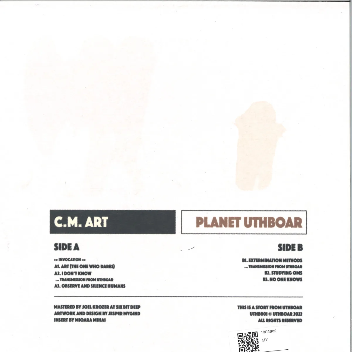 Обратная сторона обложки — C.m. Art — Planet Uthboar LP