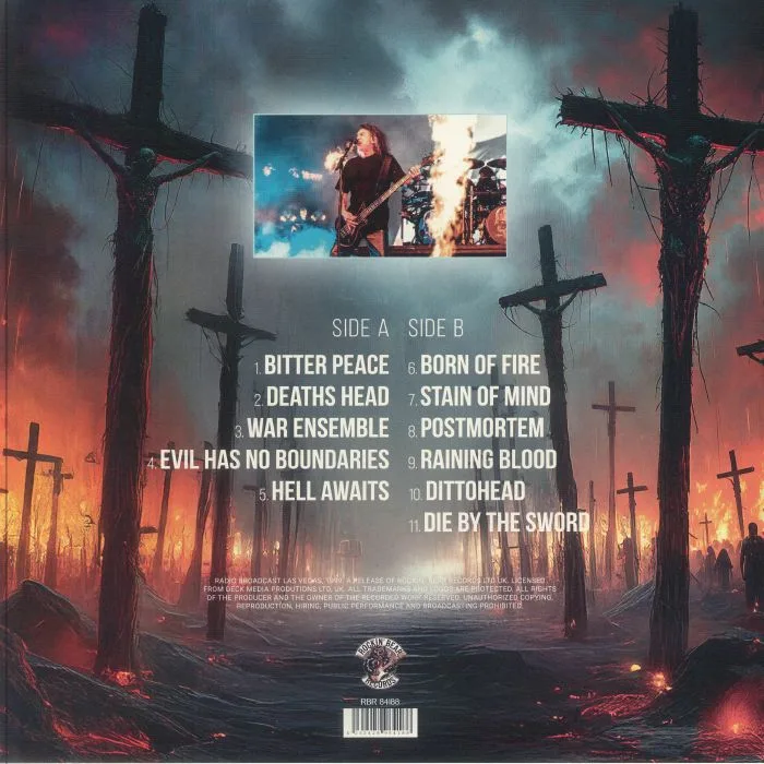 Back cover — SLAYER — Lost & Found: Radio Broadcast Archives 1999